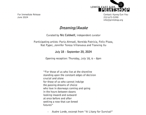 Lower East Side Printshop: Dreaming//Awake