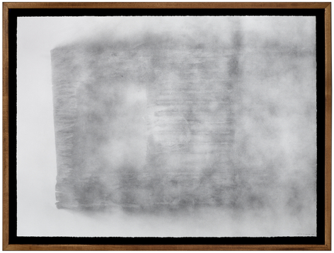 Nick Vaughan &amp; Jake Margolin Black Cat 2, 2025 charcoal powder and wind on paper 33 x 45 inches