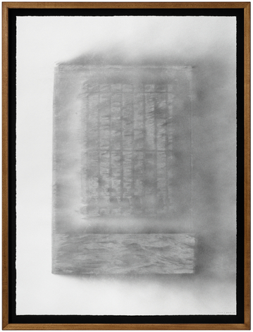 Nick Vaughan &amp; Jake Margolin Jug 1, 2025 charcoal powder and wind on paper 45 x 33 inches