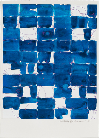 Katsumi Hayakawa Hide and Seek, 2024 acrylic on arches paper 14 x 10 inches