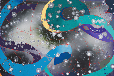 Left Then Right, 2026 signed, titled, and dated on verso Acrylic on linen 24 x 36 inches