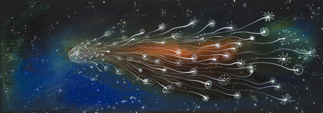 Adeona, 2026 Acrylic on linen 16 1/2 x 47 inches