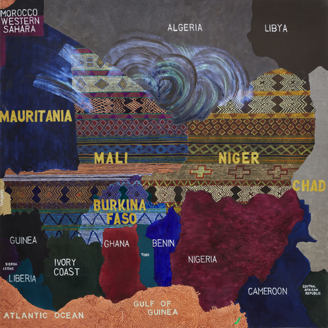 Sahel, 2022-23. Acrylic on canvas, 60x60 inches