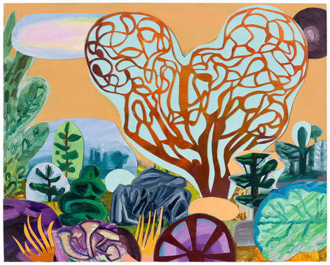 Blue Bonnet, 2022 Acrylic, pencil, and collage on museum board 16 x 20 inches