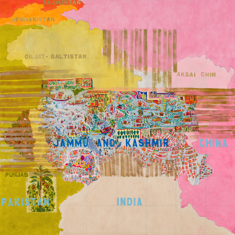 Kashmir, 2022-23 Acrylic on canvas 60 x 60 inches