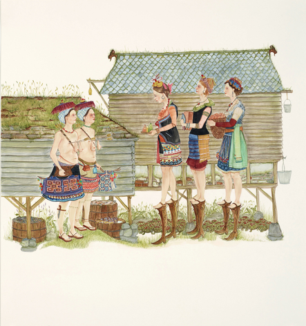 Remedy, 2014 Gouache on paper 22 x 20 1/2 inches