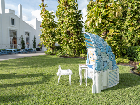 Sculpture installation by Julie Schenkelberg at NADA Miami