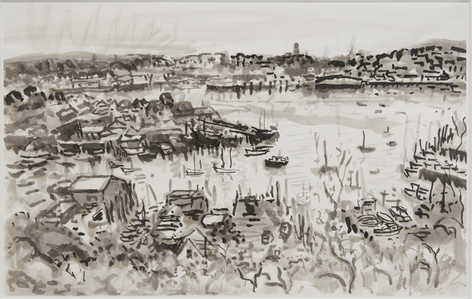 Nell Blaine The Harbor from Banner Hill, 1986