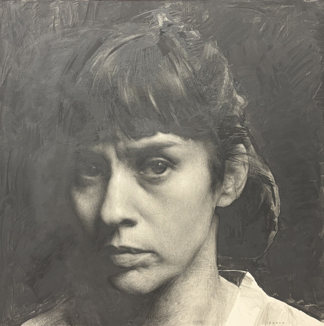 Jordan Sokol, Amaya II, 2026, Graphite on paper mounted on panel, 24 x 24 in