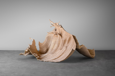 Zheng Lu, Sand sea-1, 2025, resin sand surface, Unique, 37.4 x 66.1 x 45.3 inches/95 x 168 x 115 cm