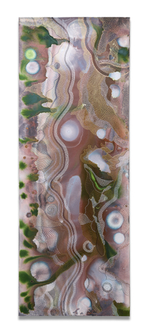 Luminous, 2025, ink and watercolor on canvas, 96 x 36 inches/243 x 91 cm