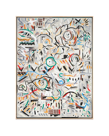 Too Late for All That, 2026, acrylic ink, graphite, India ink on Sheetrock panels in artist’s frame, 49 x 37 inches/124.5 x 94 cm