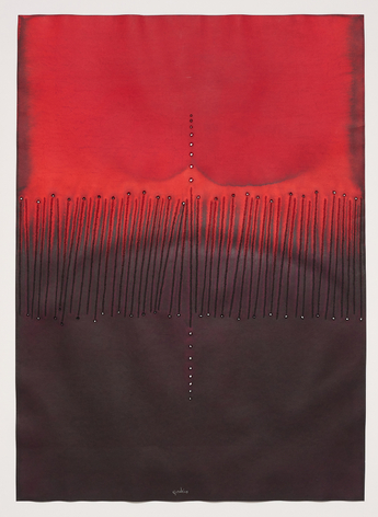 Suphala III, 2008, ink and dye on paper, 55 x 39 inches/140 x 99 cm