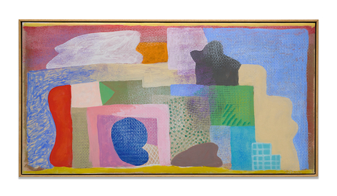 One for the Singer, acrylic on paper mounted on canvas, 21 x 40 inches/53.3 x 101.6 cm