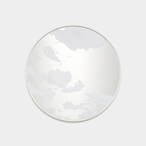 Miya Ando, Kumo (Cloud) February 2 2025 2:18 PM NYC, 2025, ink on aluminum composite, 41.25 x 41.25 inches/105 x 105 cm