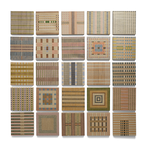 Noticing, 2025, watercolor and ink on linen, 60 x 60 inches/152.4 x 152.4 cm