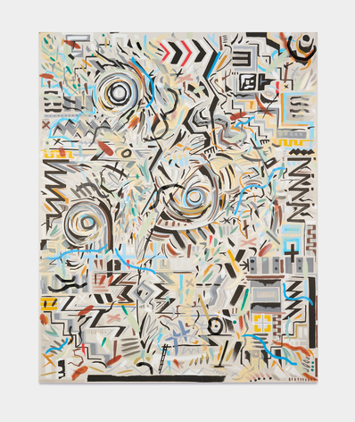 Don’t Say It Doesn’t Matter, 2025, mixed media on Sheetrock panel, 60 x 48 inches/152.4 x 122 cm