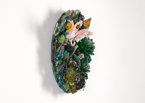 Etienne pottier ceramic wall mounted sculpture