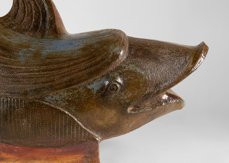 Stoneware fountain Derval fish