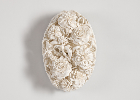 Pottier wall sculpture white