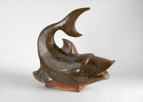Stoneware fountain Derval fish