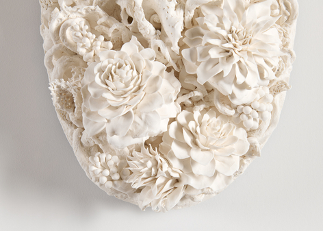 Pottier wall sculpture white