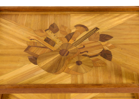 Groult serving table marquetry