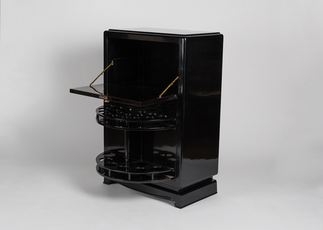 Early Art Deco Lacquered Bar Cabinet