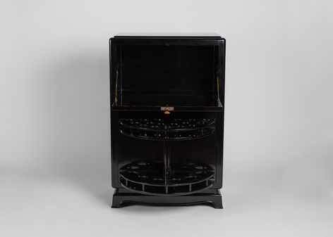 Early Art Deco Lacquered Bar Cabinet