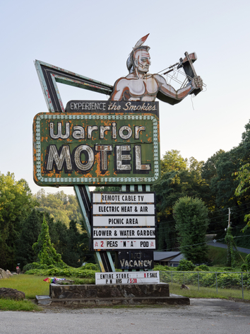 Sign for the warrior motel