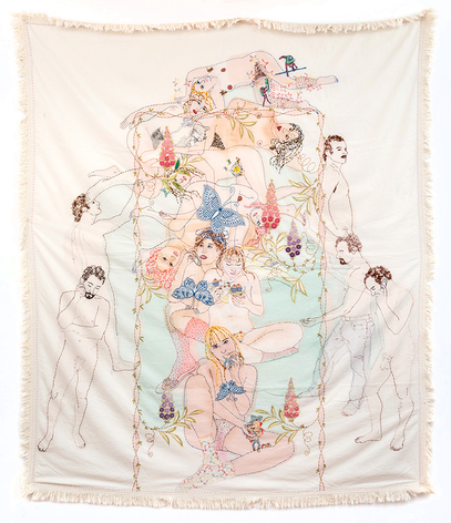 Embroidery of flowers