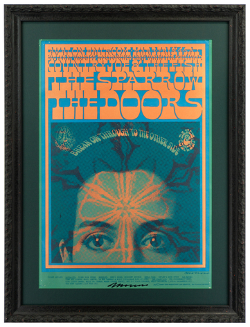 Doors Poster by Victor Moscoso FD-50 Doors and Sparrow Break on through poster 1967