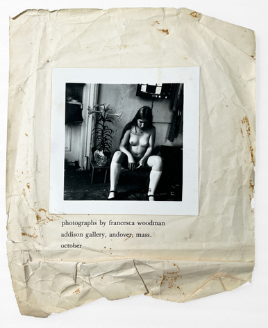 Francesca Woodman , Addison Gallery Invitation