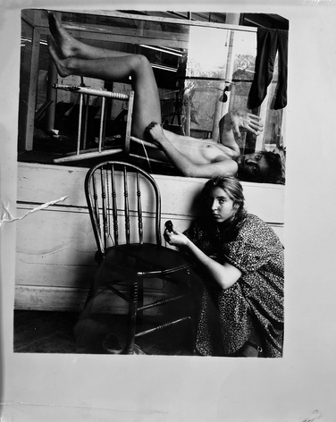 Francesca Woodman , Untitled, Providence, RI. (Self-Portrait and Liza with Chairs) 