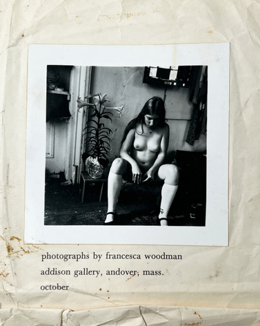 Francesca Woodman , Addison Gallery Invitation (Detail) 