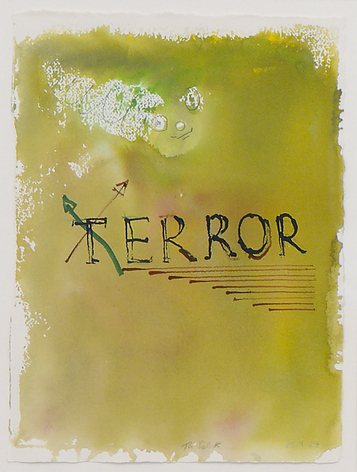 TERROR 2024 ink and crayon on paper