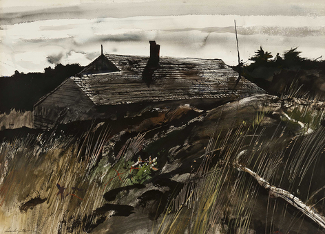 Andrew Wyeth, Back Country, 1951, watercolor on paper, 20 x 27 3/4 inches