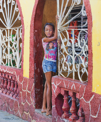 Rance Jones, Coming and Going, 2024, watercolor on paper, 15 1/4 x 12 1/2 inches