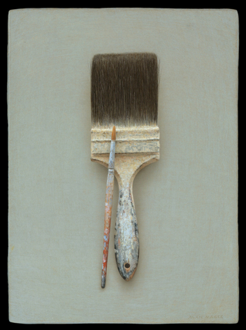 Affinity (SOLD), 2009, acrylic and oil on panel, 14 x 10 1/4 inches