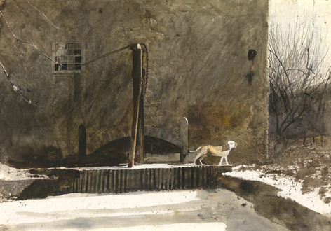 Andrew Wyeth, Frozen Race, 1969, watercolor on paper, 20 1/4 x 29 1/4 inches