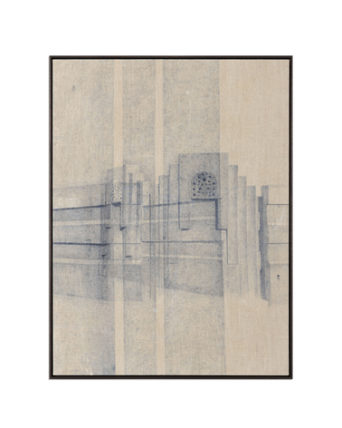 Asma Belhamar, I walked between two prayers #3, 2025, Acrylic on canvas, 102.5 x 78 x 5 cm