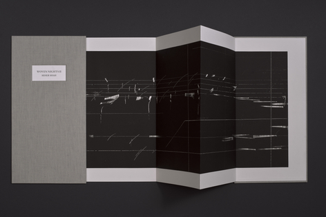Seher Shah, Woven Nights (II), 2025, Monotype print handmade concertina book on Somerset white paper