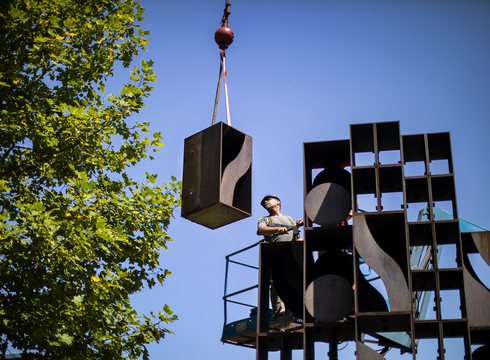 Art Matters: A Monumental steel sculpture on Shoemaker Green