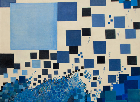 OSKAR FISCHINGER (1900-1967), Blue Square Clusters, 1937 for OSKAR FISCHINGER: A Deeper Look