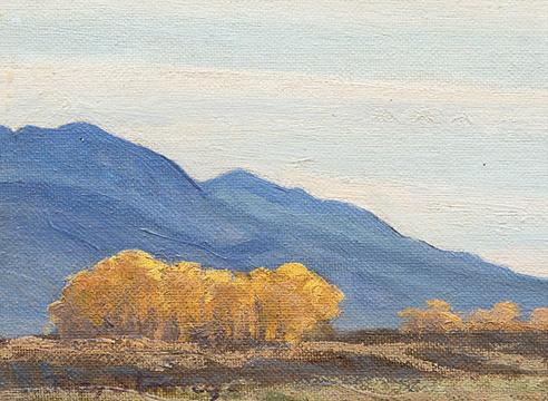 RAY STRONG (1905-2006), Cottonwoods - Big Pine, c. 1980