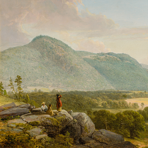 ASHER BROWN DURAND (1796–1886), "Dover Plains, Dutchess County, New York," c. 1848. Oil on canvas, 19 x 21 1/2 in. (detail).