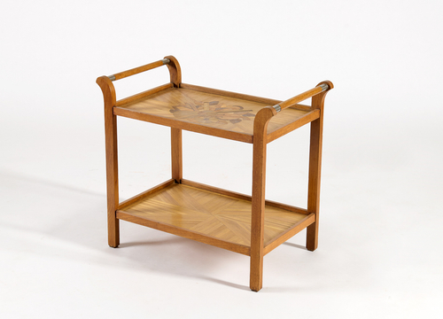 Groult serving table marquetry