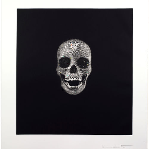 Damien Hirst  Victory Over Death, 2008  Single photogravure etching with hand-colouring in gouache  Image size: 119.5 x 108 cm.  Edition of 58  Signed by the artist and numbered on the reverse  Framed  Excellent condition