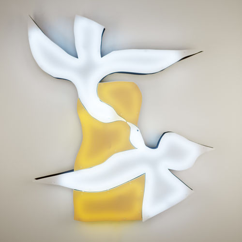 Nicolas Saint Grégoire  Braque Dress 2, 2011  Cold cathode tube lighting and Perspex  144 x 123 cm 56 3/4 x 48 3/8 in.  Edition of 7