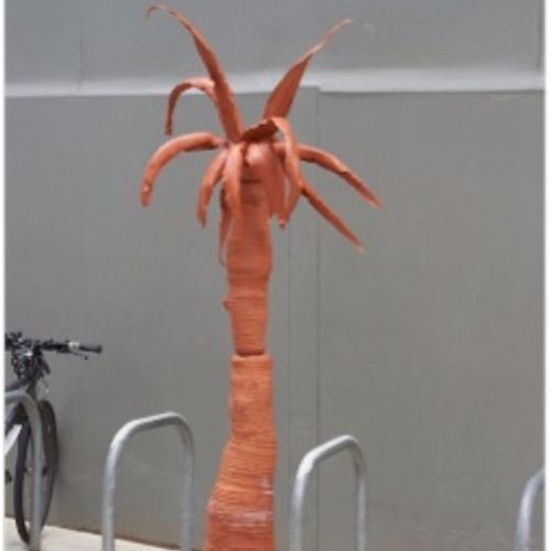 Mary O'Malley  Foreign Objects - Large Palm Tree, 2016  Terra Cotta, Terra Sigillata, Concrete  175 x 100 x 100 cm  68 7/8 x 39 3/8 x 39 3/8 in.